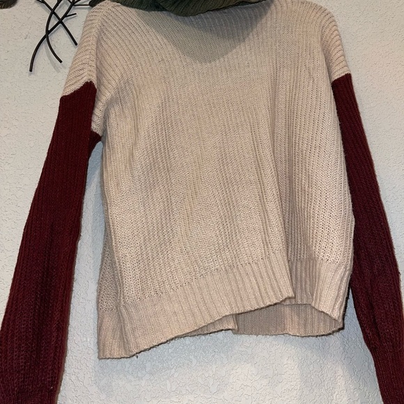 Inner Circle Long Sleeve Color Block Pullover Soft Cowl Neck Size Small - Picture 6 of 7